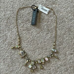 NWT J. Crew Gold and Iridescent Necklace